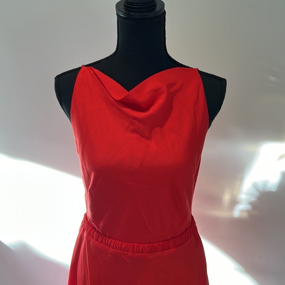 BRAND NEW !! Anna October Red Backless Maxi Dress with Straps SILK - Picture 5 of 11